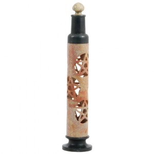 Soapstone Incense Tower Pentagram ASH19294 (H:34 cm)